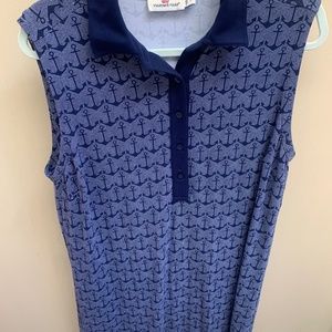 Vineyard Vines Blue Anchor Print Dress